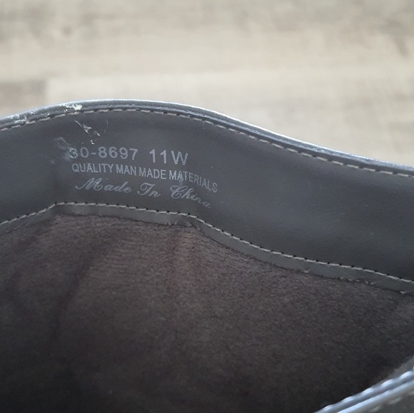 Easy Street Gray Mid Calf Heeled Boots - Picture 6 of 7